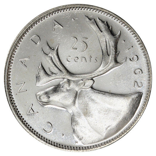 1962 Canada 25-cents Uncirculated (MS-60)