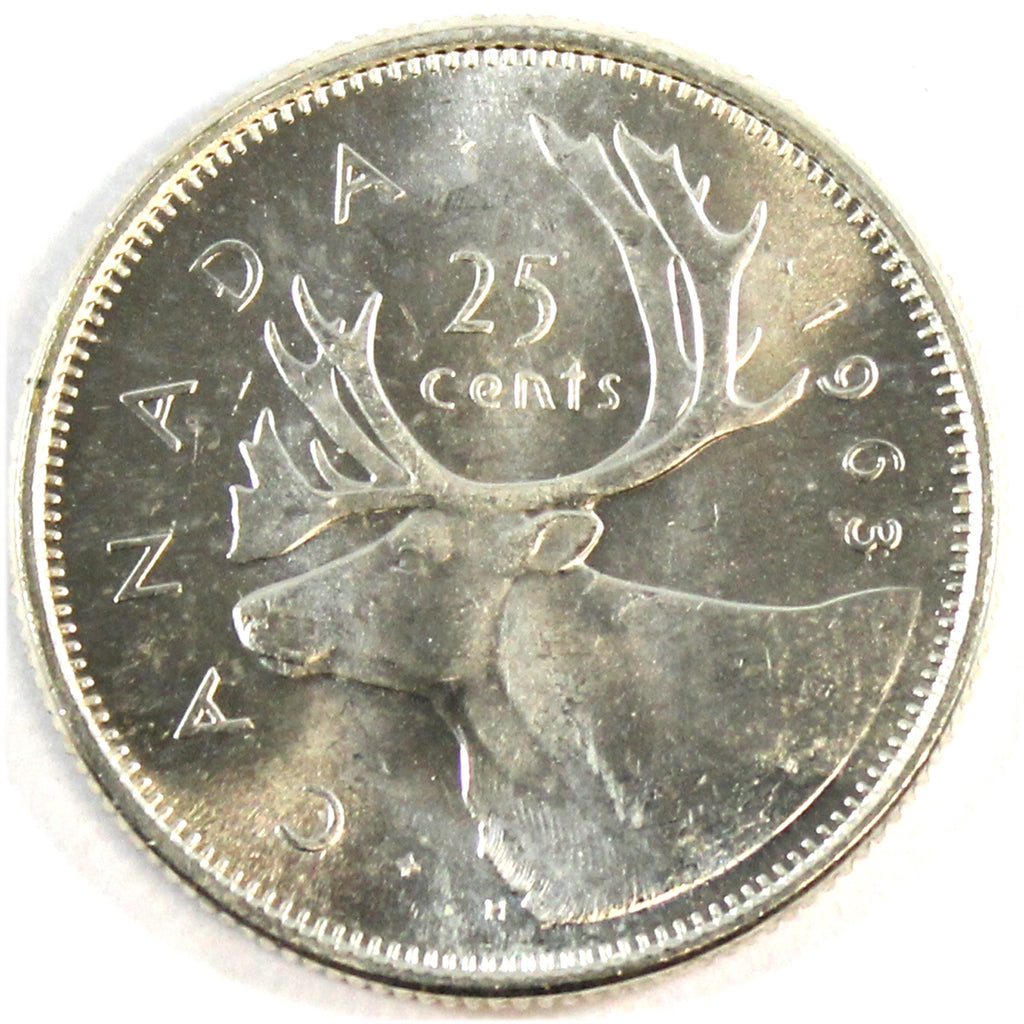 1963 Canada 25-cents Choice Brilliant Uncirculated (MS64)