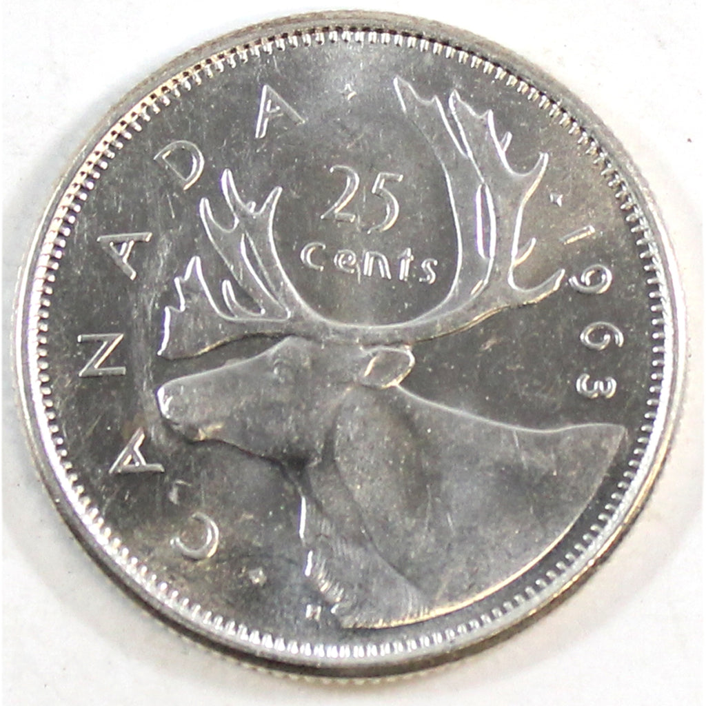 1963 Canada 25-cents UNC+ (MS62)