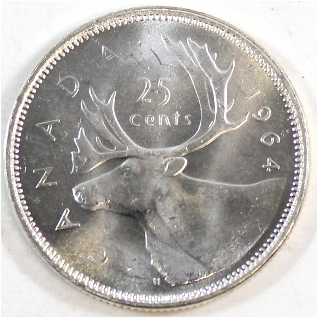 1964 Canada 25-cents Brilliant Uncirculated (MS63)