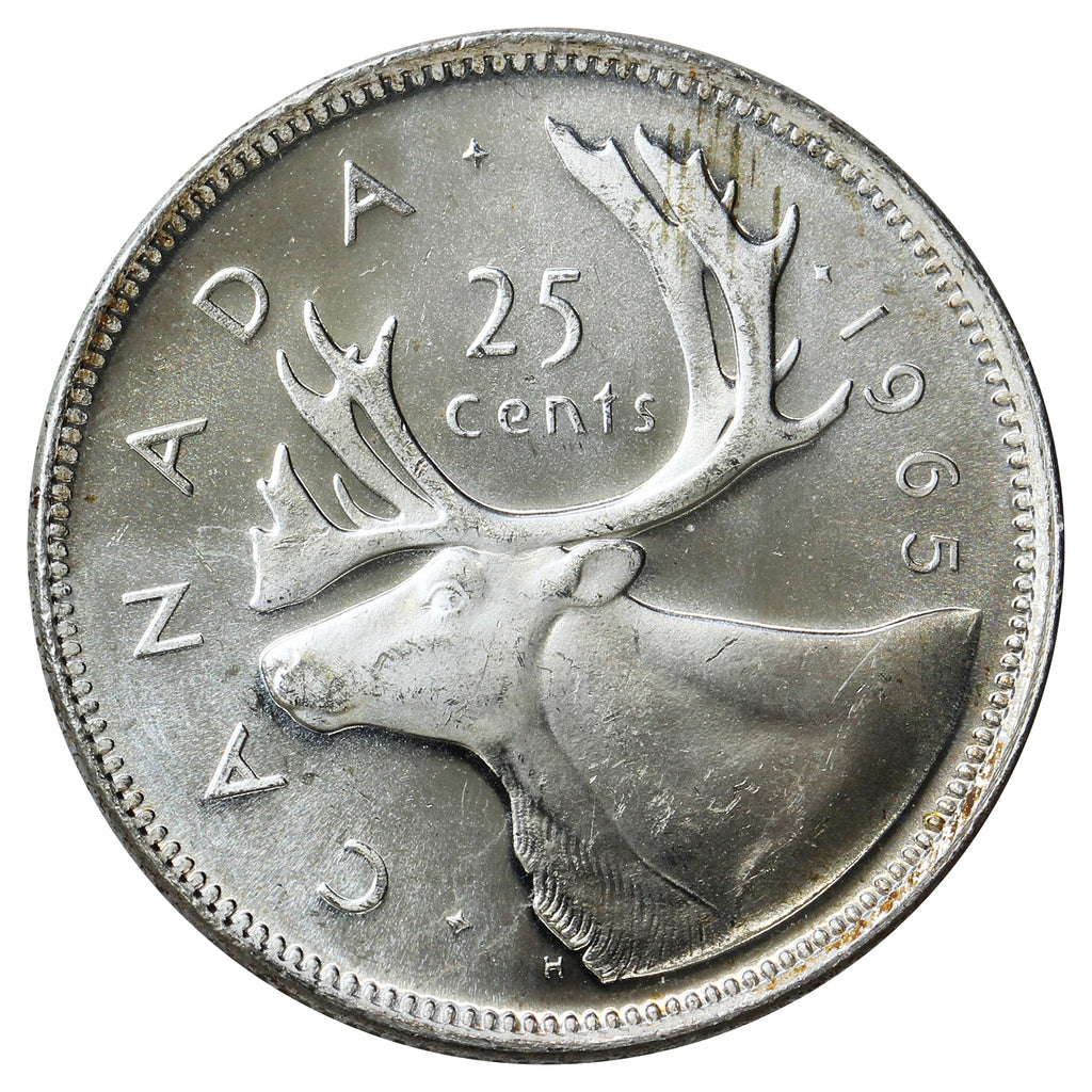 1965 Canada 25-cents Brilliant Uncirculated (MS63)