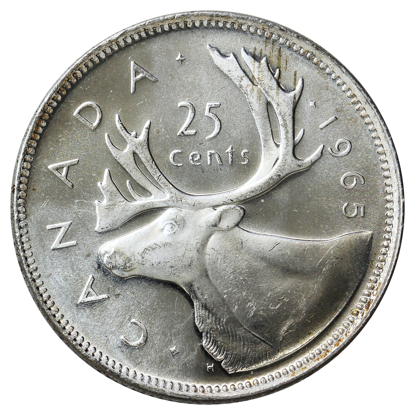 1965 Canada 25-cents Brilliant Uncirculated (MS63)