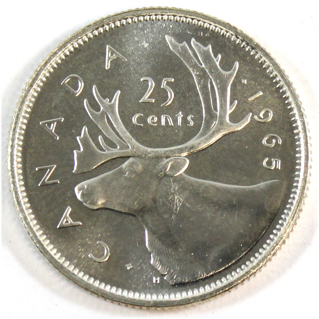 1965 Canada 25-cents Choice Brilliant Uncirculated (MS64)