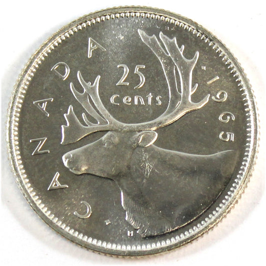 1965 Canada 25-cents Choice Brilliant Uncirculated (MS64)