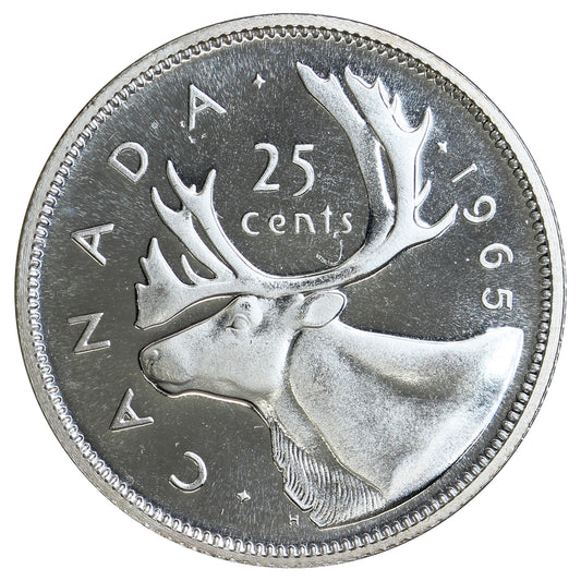 1965 Canada 25-cents Proof Like