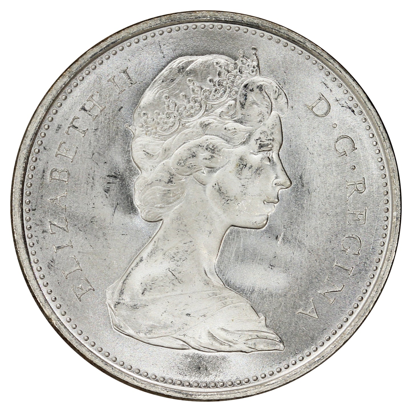 1966 Canada 25-cents Choice Brilliant Uncirculated (MS64)