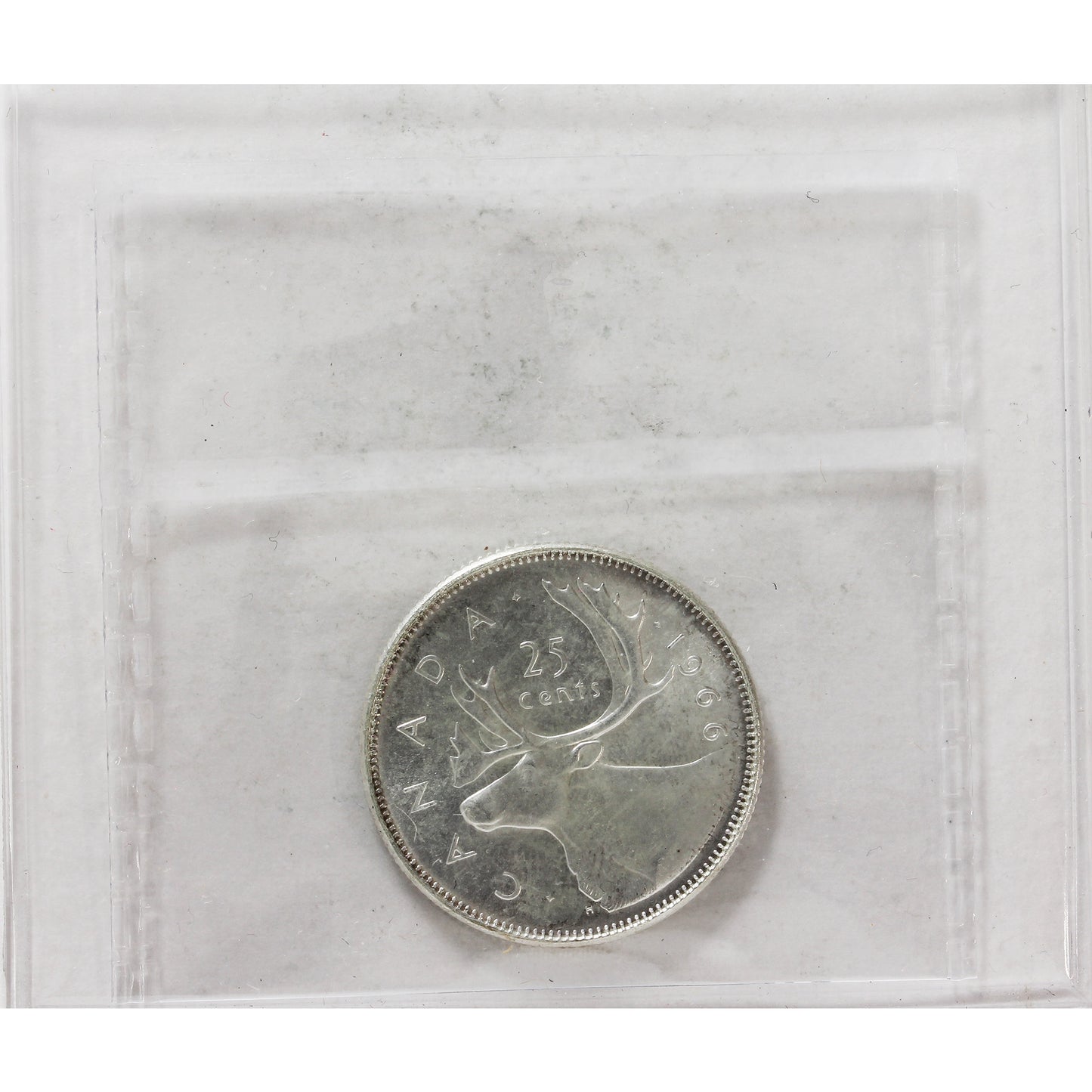 1966 Canada 25-cents ICCS Certified MS65