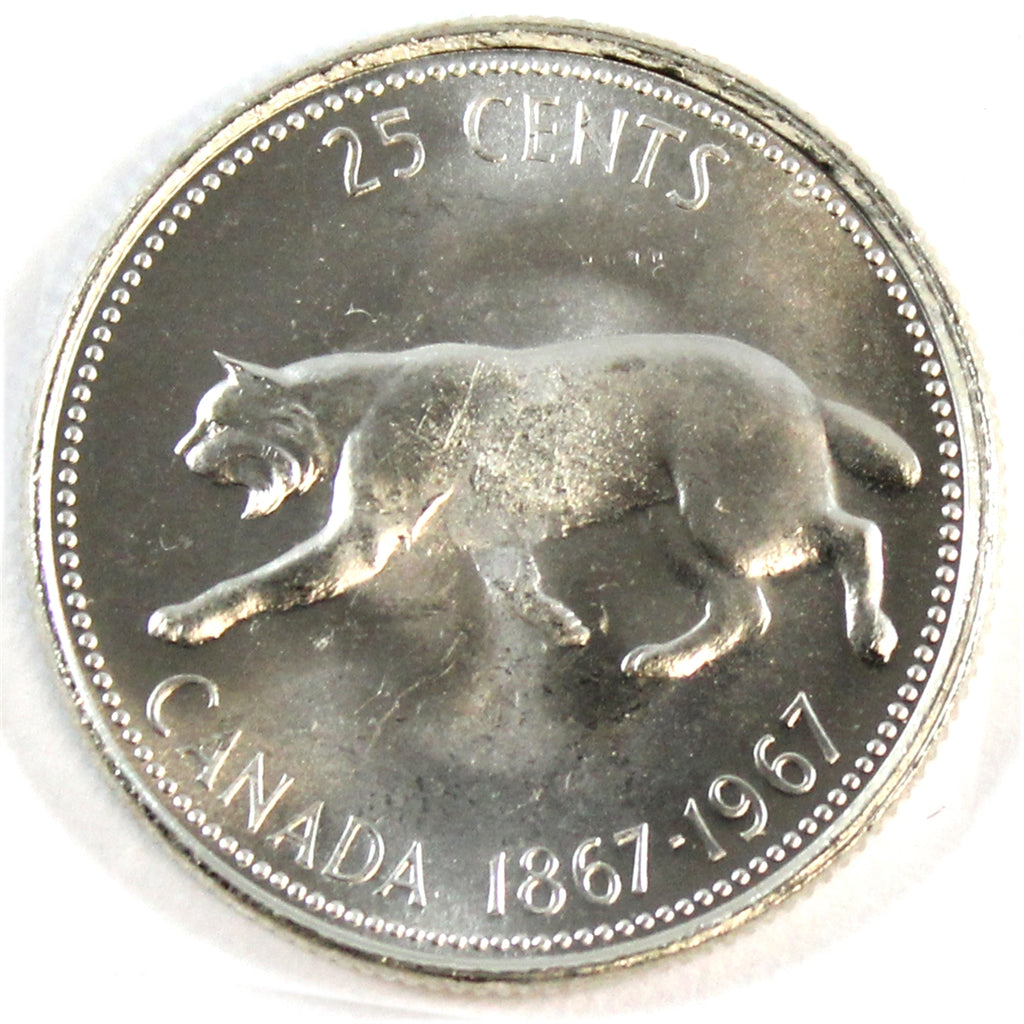 1967 Canada 25-cents Brilliant Uncirculated (MS63)