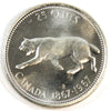 1967 Canada 25-cents Choice Brilliant Uncirculated (MS64)