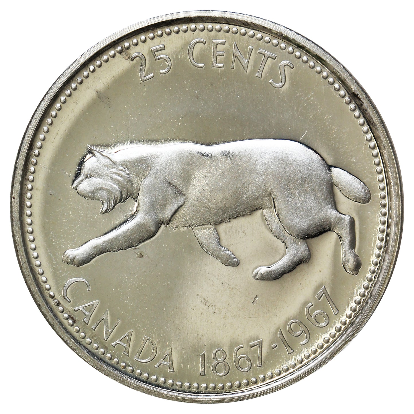 1967 Canada 25-cents Proof Like