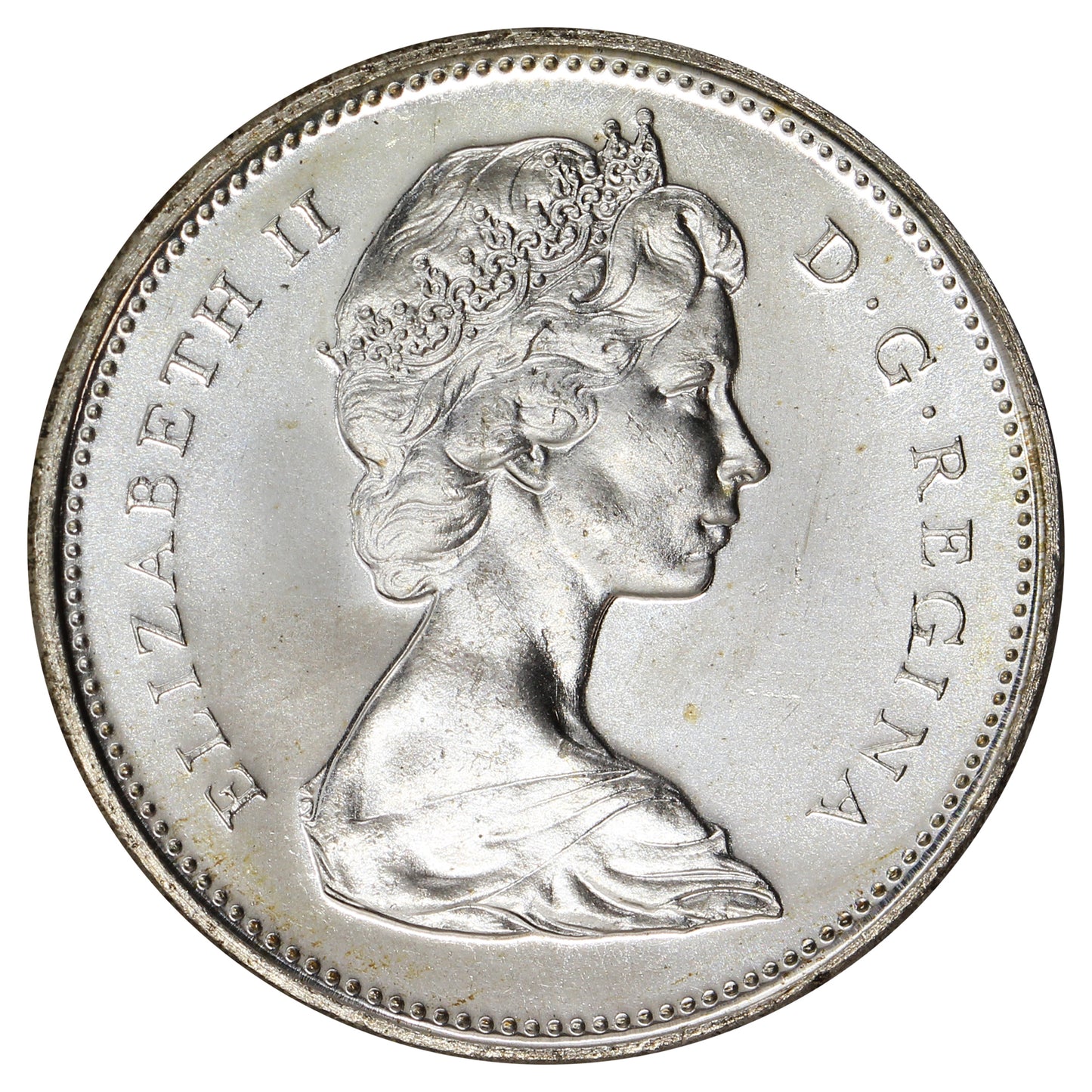 1968 Silver Canada 25-cents Brilliant Uncirculated (MS63)