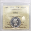 1961 Canada 25-cents ICCS Certified MS64 Cameo