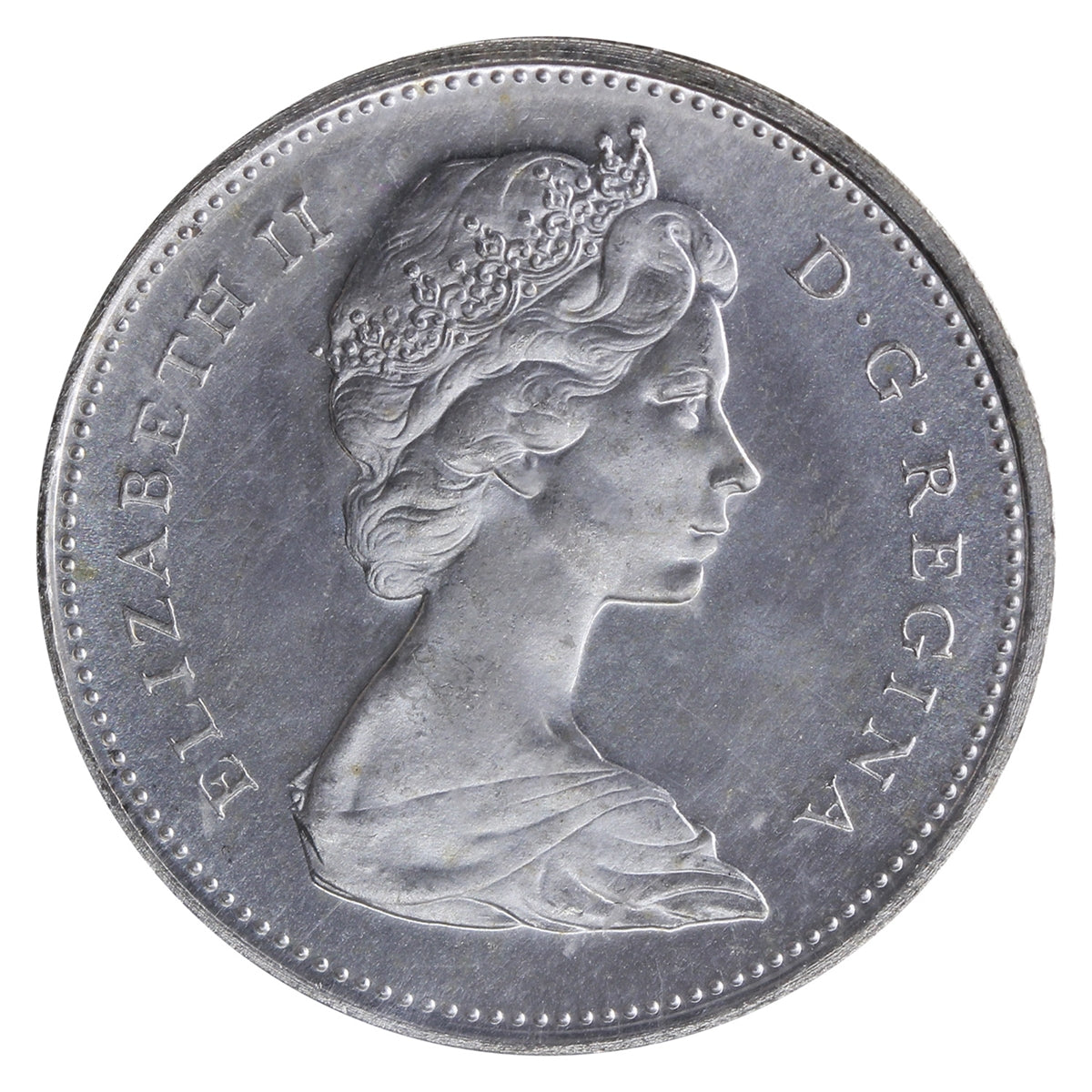 1968 Silver Canada 25-cents ICCS Certified MS66 Cameo