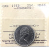 1969 Canada 25-cents ICCS Certified MS66