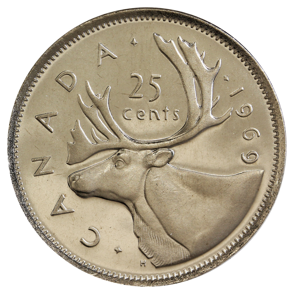 1969 Canada 25-cents Proof Like