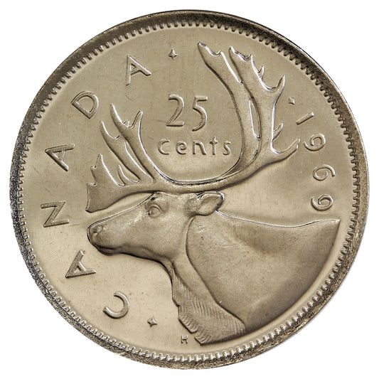 1969 Canada 25-cents Proof Like