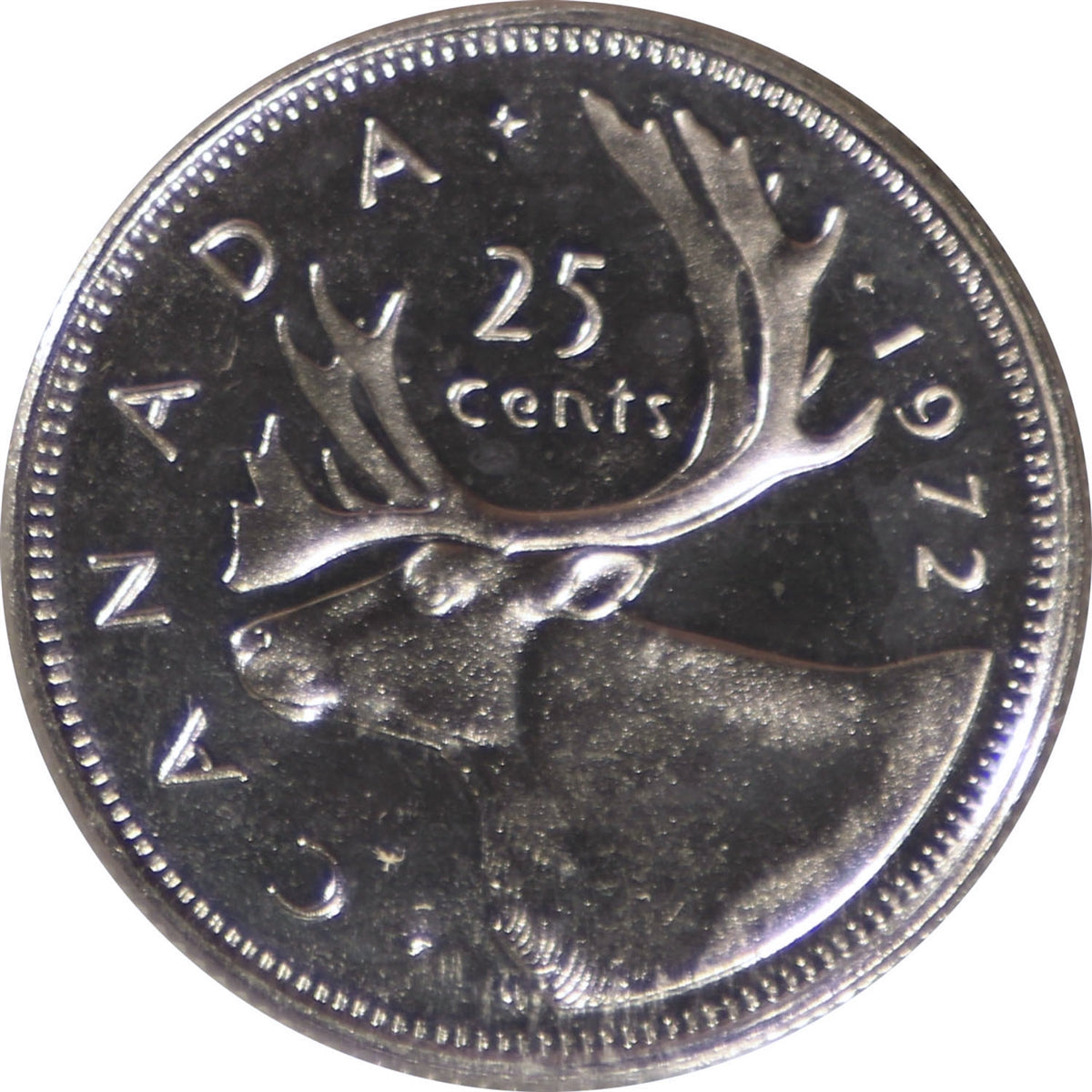 1972 Canada 25-cents ICCS Certified PL-67