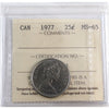 1977 Canada 25-cents ICCS Certified MS65
