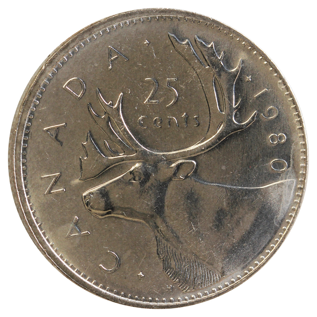 1980 Canada 25-cents Brilliant Uncirculated (MS-63)