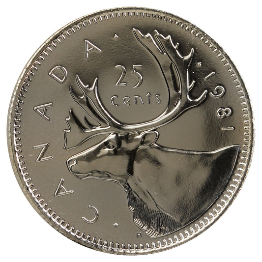 1981 Canada 25-cents Proof Like