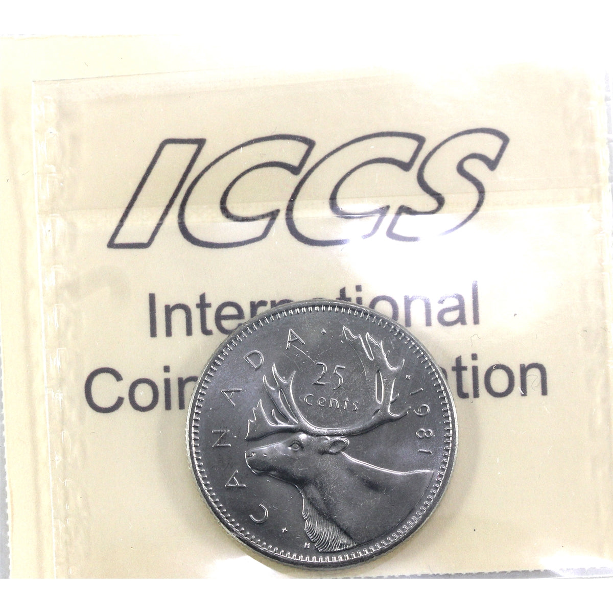 1981 Canada 25-cents ICCS Certified MS65