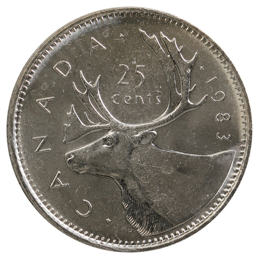 1983 Canada 25-cents Brilliant Uncirculated (MS-63)