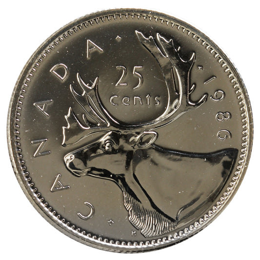 1986 Canada 25-cents Proof Like