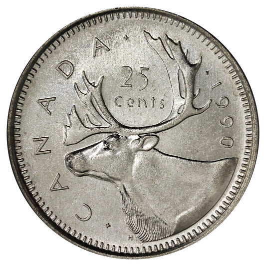 1990 Canada 25-cents Brilliant Uncirculated (MS-63)
