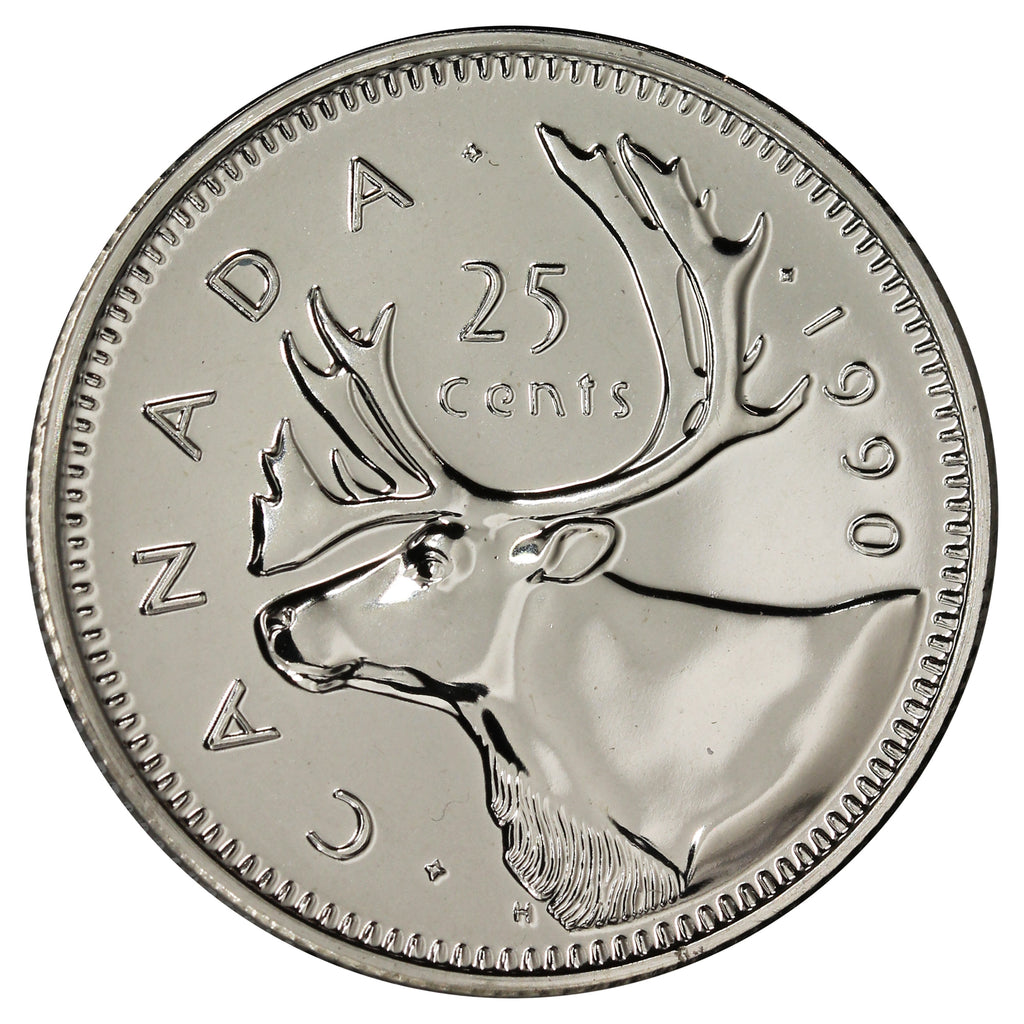 1990 Canada 25-cents Proof Like