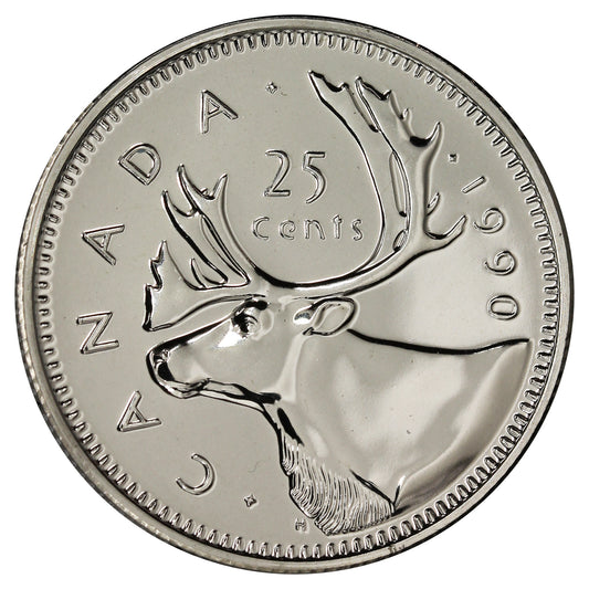 1990 Canada 25-cents Proof Like