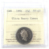 1991 Canada 25-cents ICCS Certified PF-67 Ultra Heavy Cameo