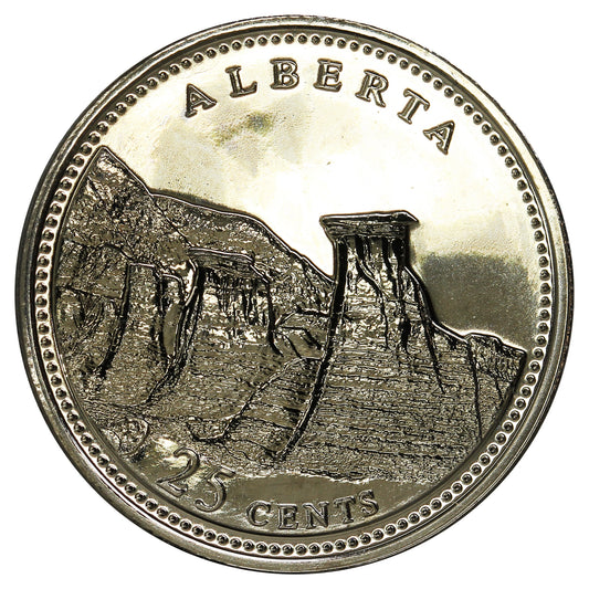 1992 Alberta Canada 25-cents Proof Like