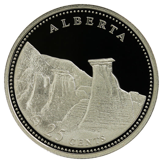 1992 Alberta Canada 25-cents Silver Proof