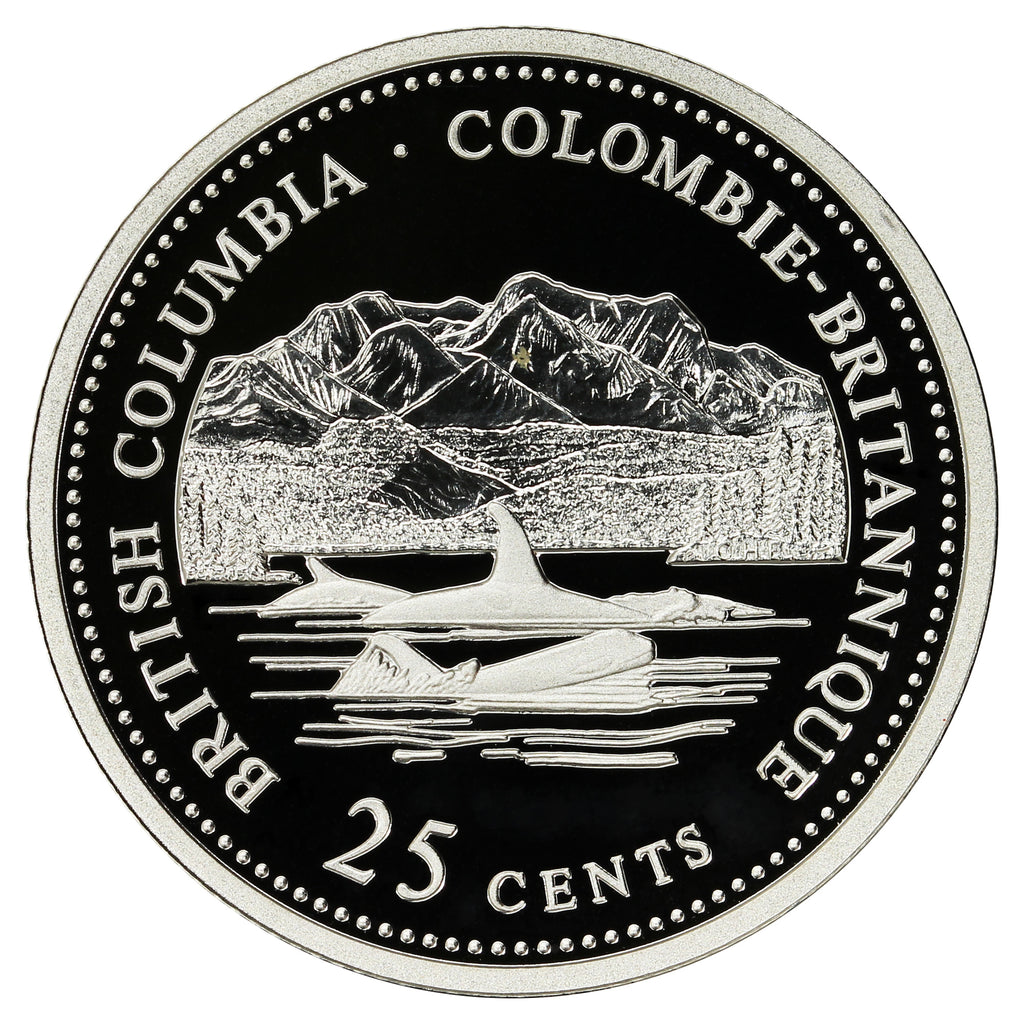 1992 British Columbia Canada 25-cents Silver Proof