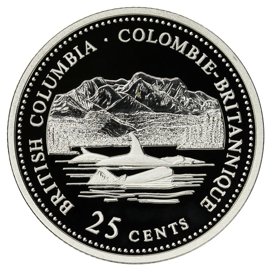 1992 British Columbia Canada 25-cents Silver Proof