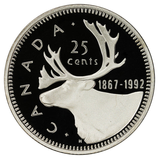 1992 Caribou Canada 25-cents Proof