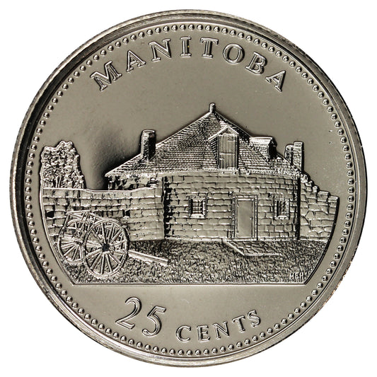 1992 Manitoba Canada 25-cents Proof Like