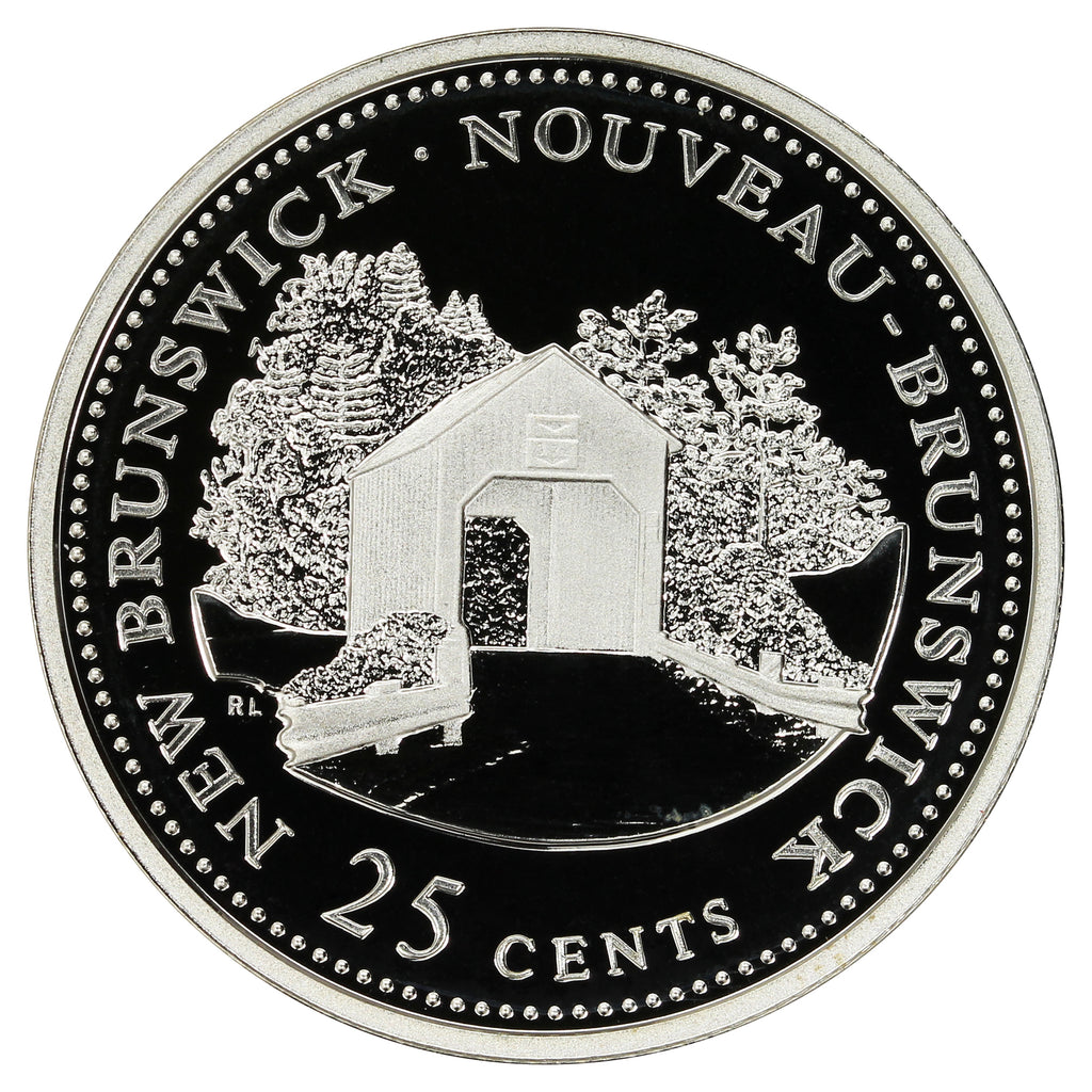 1992 New Brunswick Canada 25-cents Silver Proof