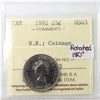1992 Upset Dies Rotated 180 Degrees New Brunswick Canada 25-cents ICCS Certified MS63