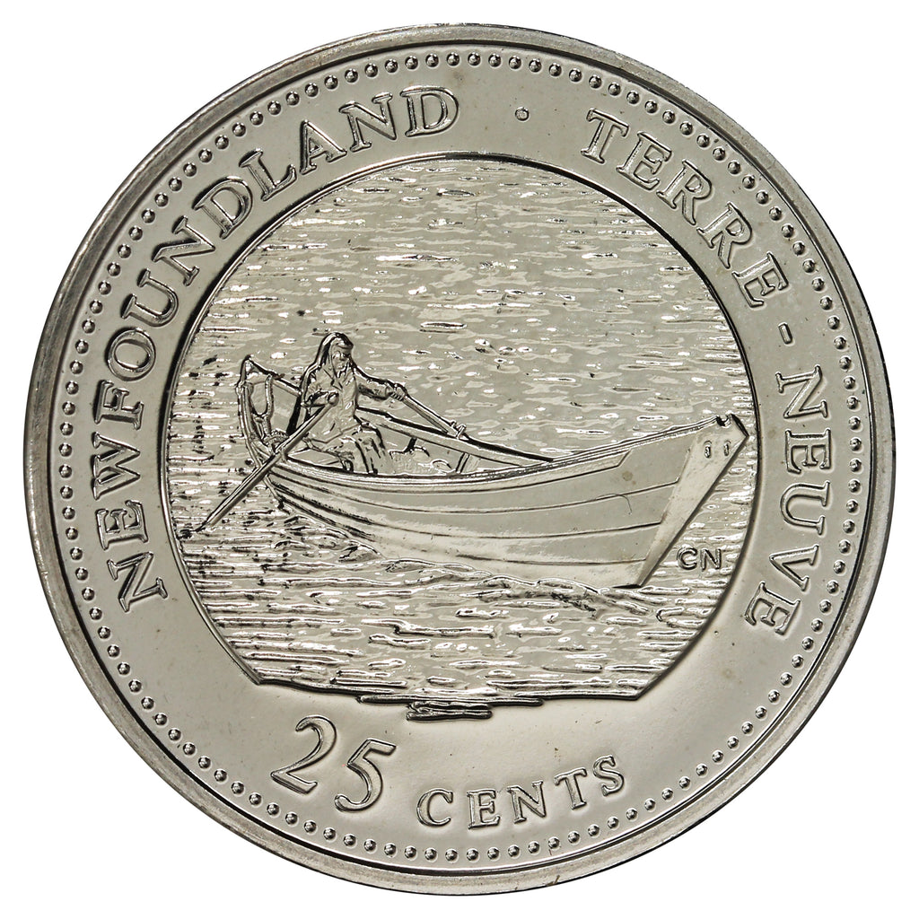1992 Newfoundland Canada 25-cents Proof Like