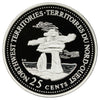 1992 Northwest Territories Canada 25-cents Silver Proof