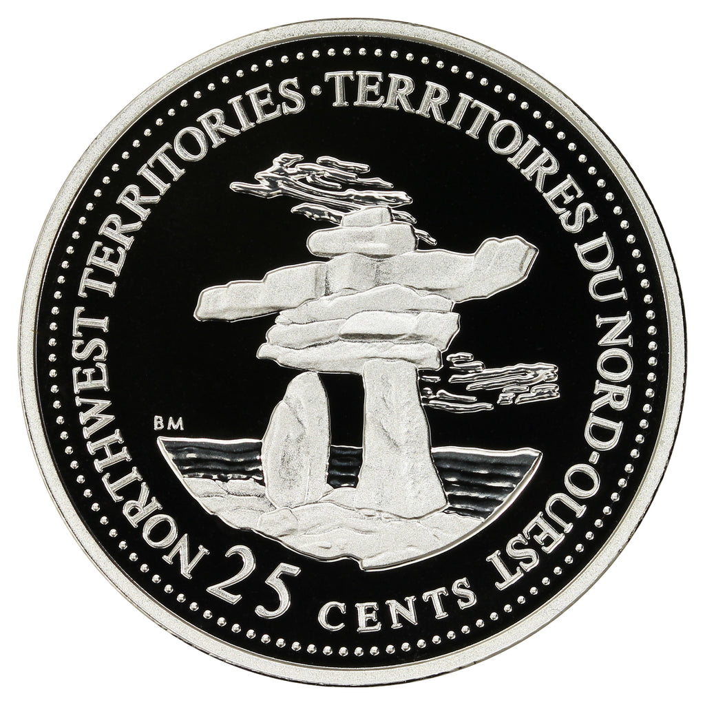 1992 Northwest Territories Canada 25-cents Silver Proof