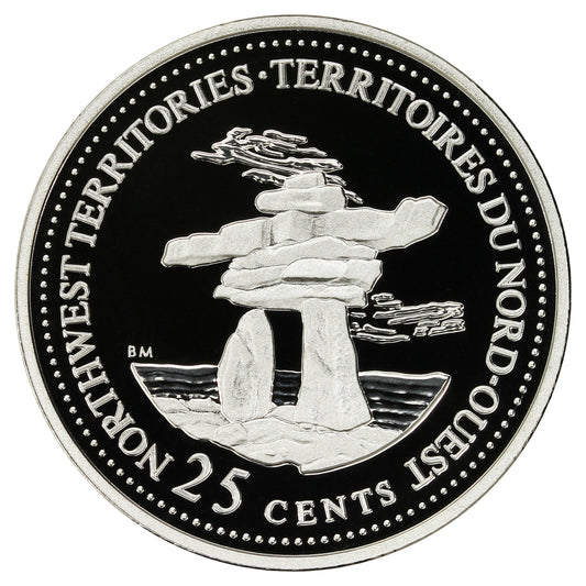 1992 Northwest Territories Canada 25-cents Silver Proof