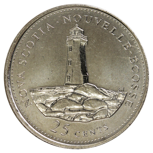 1992 Nova Scotia Canada 25-cents Brilliant Uncirculated (MS-63)