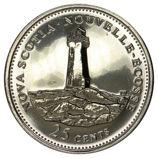 1992 Nova Scotia Canada 25-cents Proof Like