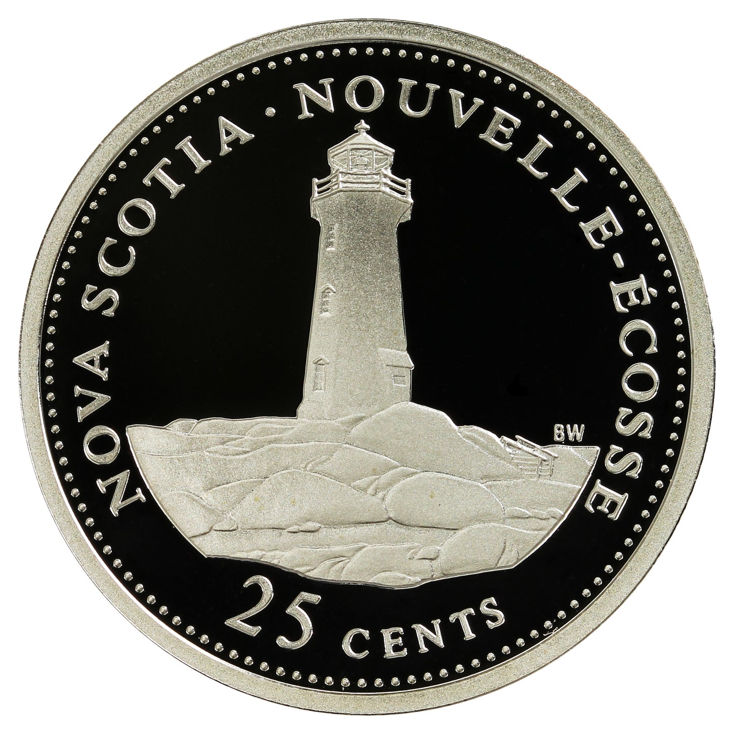 1992 Nova Scotia Canada 25-cents Silver Proof