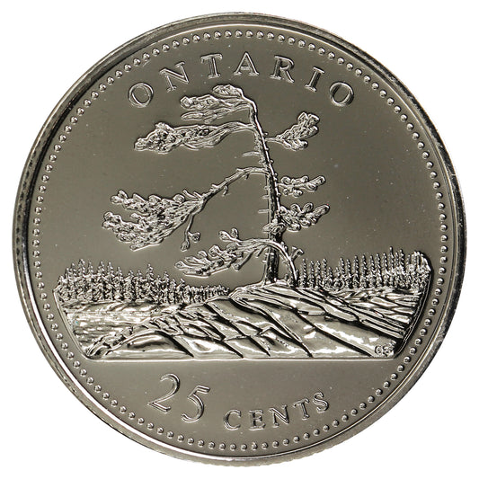 1992 Ontario Canada 25-cents Proof Like