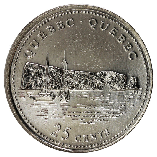 1992 Quebec Canada 25-cents Brilliant Uncirculated (MS-63)