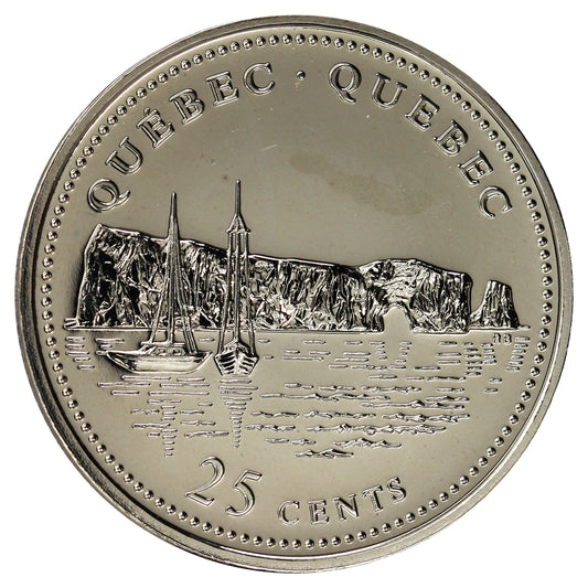 1992 Quebec Canada 25-cents Proof Like
