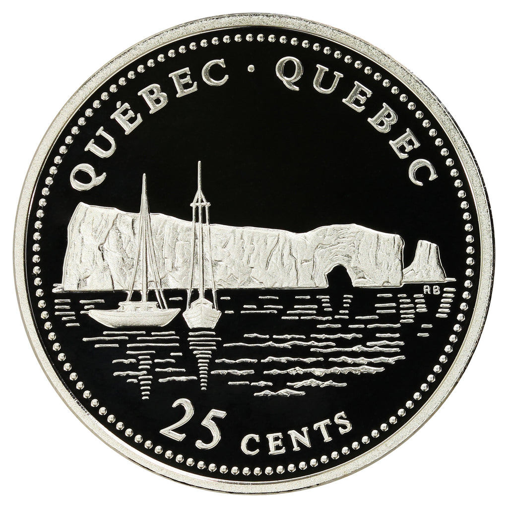 1992 Quebec Canada 25-cents Silver Proof